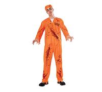 Adults Bloody Convict Halloween Prisoner Zombies Robbers Fancy Dress Costume