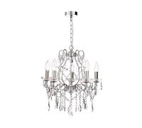 Forum Annalee Large 5 Light Bathroom Chandelier - Polished Chrome