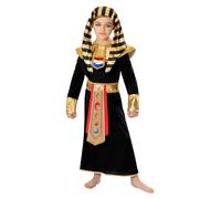 Black Pharaoh Costume Boys Egyptian King Fancy Dress Outfit Book Day