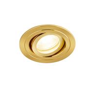 Cali Round Tiltable Recessed Downlight Satin Chrome IP44 Netlighting Grey One Size