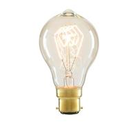 Forum InLight INL-A60-BC-CLR 40w A60 Filament Light Bulb, Dimmable, 2700K, B22, 140lm