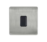 Forum KN-46033 Kinetic 1 Gang Satin Nickel Decorative Cover with Black Switch Non-Dimmable