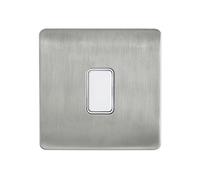 Forum KN-46044 Kinetic 1 Gang Satin Nickel Decorative Cover with White Switch Dimmable