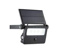 Forum Lighting 2W LED Solar Powered Outdoor Security Wall Light With PIR - Black - ZN-37052-BLK