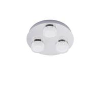 Forum Lighting Amalfi 3 Light LED Bathroom Flush Ceiling Light Chrome - SPA-31736-CHR