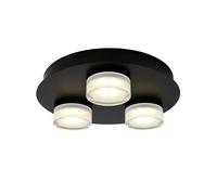 Spa Amalfi 14W LED 3Lt Plate Flush Matt Black, Black