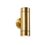 Forum Lighting Brac Up & Down Outdoor Wall Light In Brushed Brass Finish