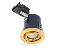 Forum Lighting Forum Electralite Ela-27466-Satbrs Yate Fixed Fire Rated Adjustable Downlight - Satin Brass (11953)
