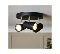 Forum Lighting Freya Glass 3 Light Spotlight Plate - Black