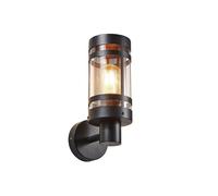 Forum Lighting Gada Single Light Outdoor Wall Fitting In Black & Brass Finish