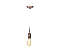 Forum Lighting INL-27988-ACOP Dale Single Light Antique Copper Suspension Set with Black Twisted Cable