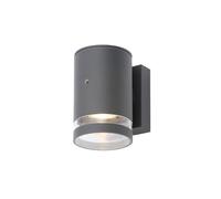 Forum Lighting Lens Outdoor Single Light External Wall Fitting In Anthracite Finish With Photocell Sensor