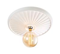 Forum Lighting Lucena Large Semi-Flush Ceiling Fitting In White Plaster Finish