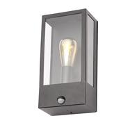 Forum Minerva Half Lantern Outdoor Wall Light with PIR Sensor - Black