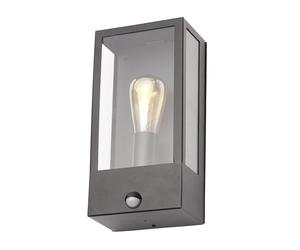 Forum Minerva Half Lantern Outdoor Wall Light with PIR Sensor - Black