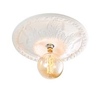 Forum Motril Large Plaster Ceiling Rose Light - White