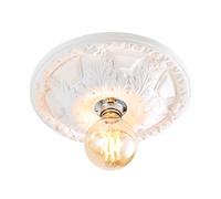 Ceiling Light White Motril Batten Holder 30cm Plaster InLight INL-37215
