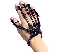 Forum Novelties 73419 Skeleton Hand Jewelry, Black, One Size