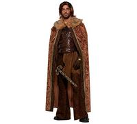 Forum Novelties AC577 Faux Fur Trimmed Cape, Brown, 42-44-Inch