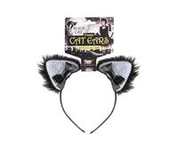 Forum Novelties Black Cat Furry Ears Headband (Pack of 1) - Stunning Design, Perfect Accessory for Cosplay, Costume Parties, Halloween, & Dress-up Halloween