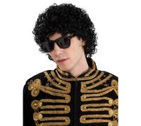 Forum Novelties mens 80's to the Maxx Short Black Pop Star Afro Wig Party Supplies Black One Size US