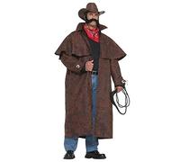 Forum Novelties Men's Plus-Size Extra Big Fun Tex Costume Duster Coat, Brown, 3X-Large