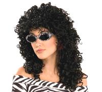 Forum Novelties Womens 80's to The Maxx Wild Curl Wig Costume Black One Size US