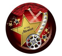 Forum Novelties X75862 At the Movies Dessert Plate, Multi-Colour, One Size