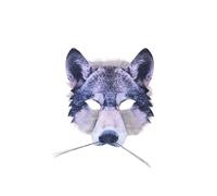 Forum Novelties X78180 Wolf Realistic Fur Face Mask, Grey, One Size World Book Day Halloween Halloween