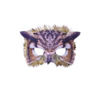 Forum Novelties X78697 Fur Mask | Owl Face Realistic Look | 1pc, unisex-adult, Multi-Colour, One Size