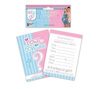 Forum Novelties x80045 Gender Reveal Invitation, Blue, Pink
