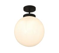 Forum Lighting Forum Porto Glass Semi-Flush Ceiling Light - Matt Black