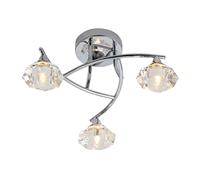 Forum Reena 3 Arm Semi-Flush Ceiling Light - Chrome