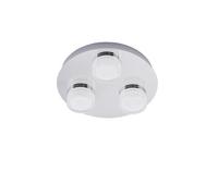 Forum Lighting Amalfi 3 Light LED Bathroom Flush Ceiling Light Chrome - SPA-31736-CHR