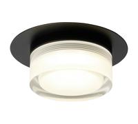 Forum Spa Amalfi Matt LED Bathroom Dual Mount Ceiling Light | Black | Aluminium/Acrylic/Iron | 100mm x 76mm x 100mm