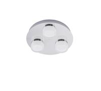 Forum Spa Amalfi Polished Chrome 260mm 3 Lamp Plate LED Flush Ceiling Light - SP