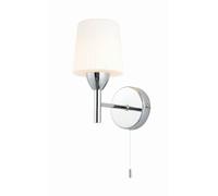 Forum Spa Aquarius 1 Lamp Ribbed Wall Light | Polished Chrome | Steel | 100mm