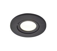 Forum Spa Como Fir IP65 5w LED Tiltable Bathroom Downlight | Satin Black | Steel | 31mm