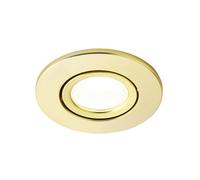 Forum Spa Como Fir IP65 5w LED Tiltable Bathroom Downlight | Satin Brass | Steel | 31mm