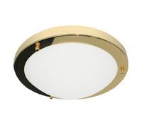 Forum Spa Delphi Large 2 x E14 Flush Ceiling Light | Polished Brass | Steel | 310mm