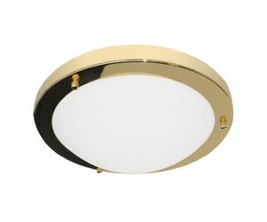 Forum Spa Delphi Large 2 x E14 Flush Ceiling Light | Polished Brass | Steel | 310mm
