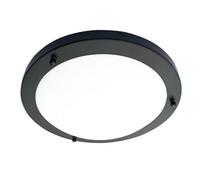 Forum Spa Delphi Large LED Flush Ceiling Light | Matt Black | Steel | 310mm