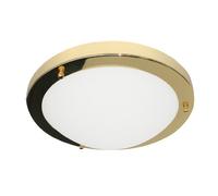 Forum Spa Delphi Large LED Flush Ceiling Light | Polished Brass | Steel | 310mm