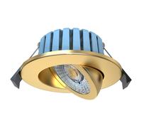 Forum Spa Eden Satin 7 Watt LED Adjustable IP65 Colour Changing Downlight | Brass | Stainless Steel | 90mm x 35mm x 90mm