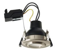 Forum Spa Eros IP65 GU10 Fir Tilt Downlight | Satin Nickel | Iron/Aluminium | 90mm x 120mm x 135mm