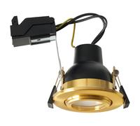 Forum Spa Eros Satin IP65 GU10 Fir Tilt Downlight | Brass | Iron/Aluminium | 90mm x 120mm x 135mm