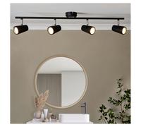 Forum Spa Freya Matt Bathroom Ceiling Spotlight Bar | Black | Metal/Glass | 780mm x 140mm x 80mm