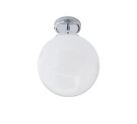 Forum Spa Porto /Opal 1 Lamp Semi-Flush Ceiling Light | Polished Chrome | Steel | 250mm