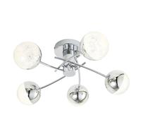 Forum Spa Rhodes 5 Lamp LED Semi-Flush Ceiling Light | Polished Chrome | Steel | 500mm