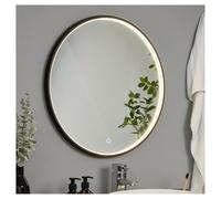 Forum Spa Roc Black LED Framed Mirror with Demist | Steel/Glass | 600mm x 600mm x 35mm